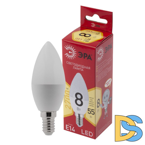 Лампа светодиодная Эра E14 8W 2700K LED B35-8W-827-E14 R Б0050694