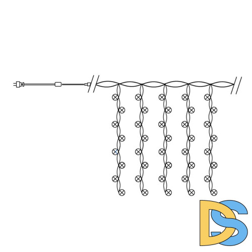 Уличная светодиодная гирлянда Feron Занавес 230V белый эффект стробов с мерцанием CL24 41631