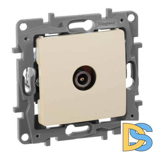 Розетка TV проходная Legrand Etika слоновая кость 672363