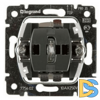 Механизм одноклавишного проходного переключателя с подсветкой Legrand Galea Life