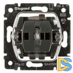 Механизм одноклавишного проходного переключателя с подсветкой Legrand Galea Life