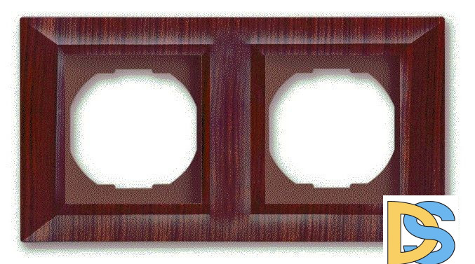 Рамка 2-я коричневая Vesta-Electric Roma Wood