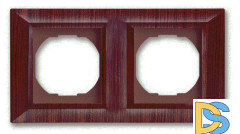 Рамка 2-я коричневая Vesta-Electric Roma Wood
