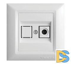 Розетка телевизионная белая Vesta-Electric Roma White