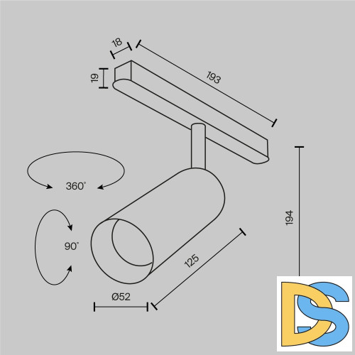 Трековый магнитный светильник Maytoni Technical Magnetic track system Exility Focus LED TR032-2-12W4K-M-BBS