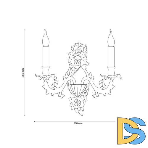 Бра Lucia Tucci Firenze W1780.2 Antique Gold