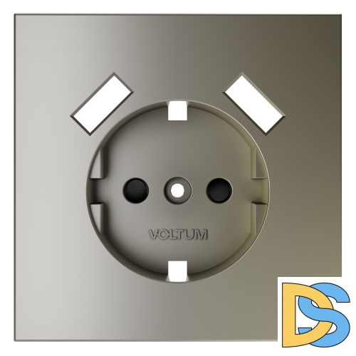 Накладка для розетки с заземлением и защитными шторками, с USB A+A, S70 (шелк)