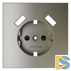 Накладка для розетки с заземлением и защитными шторками, с USB A+A, S70 (шелк)