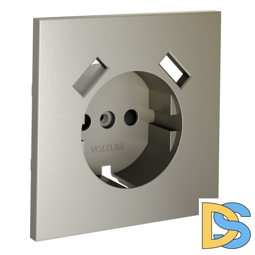 Накладка для розетки с заземлением и защитными шторками, с USB A+A, S70 (шелк)