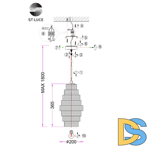 Подвесной светильник ST Luce Rexite SL1001.203.01