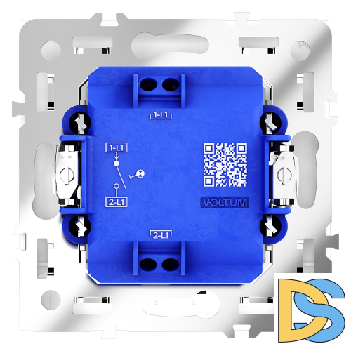 Выключатель встраиваемый VOLTUM S70 одноклавишный с подсветкой 10А, (кашемир)