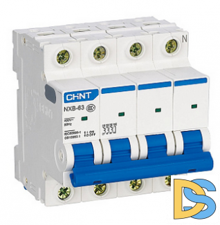 Автоматический выключатель CHINT NXB-63S 4P 10A 4.5kA х-ка C (R)