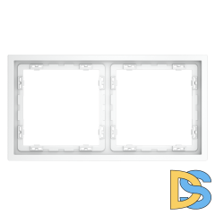 Рамка пластиковая VOLTUM S70 на 2 поста, (белый матовый)