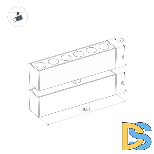 Трековый светильник Arlight Mag-Dots-Fold-25-S1004-30W Warm3000 034232