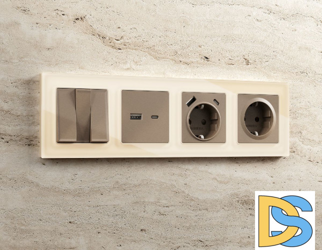 Рамка четырехместная Ambrella Volt Platos AF330304