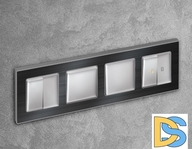 Лицевая панель для выключателя двухклавишного Ambrella Volt Alfa AP4030