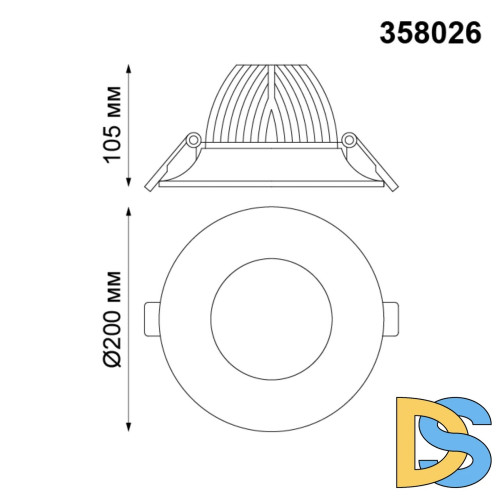 Встраиваемый светодиодный светильник Novotech Glok 358026
