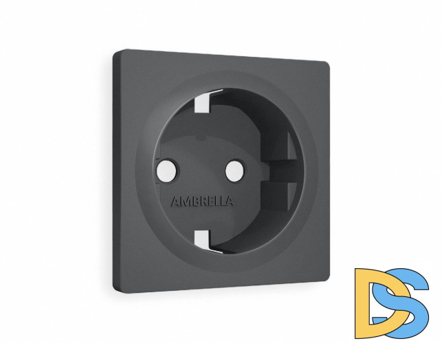 Лицевая панель для розетки с/з Ambrella Volt Alfa AP9060