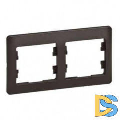 Рамка 2-ая (двойная), Шоколад, серия Glossa, Schneider Electric