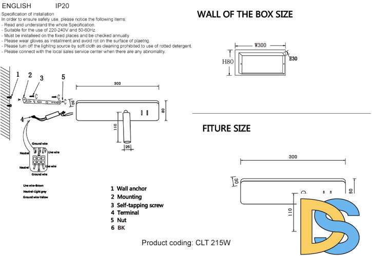 Настенный светильник Crystal Lux CLT 215W WH