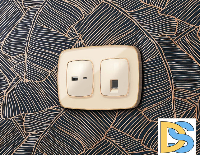 Лицевая панель для компьютерной/телефонной розетки RJ-45/RJ-11 Ambrella Volt Omega OP3120