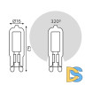 Лампа светодиодная Gauss G9 4.5W 4100K прозрачная 107809204