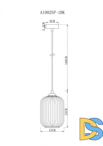 Подвесной светильник ARTE Lamp A1902SP-1BK