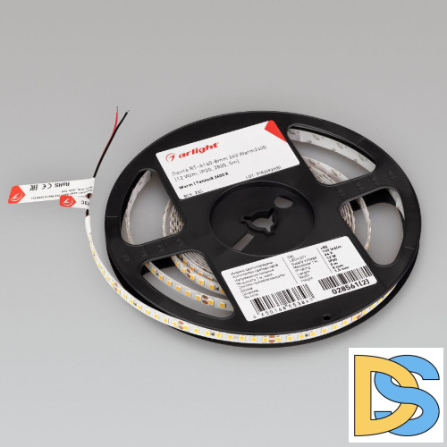 Светодиодная лента Arlight RT-A160-8mm 24V Warm2400 (12 W/m, IP20, 2835, 5m) (Arlight, высок.эфф.150 лм/Вт) 028561(2)