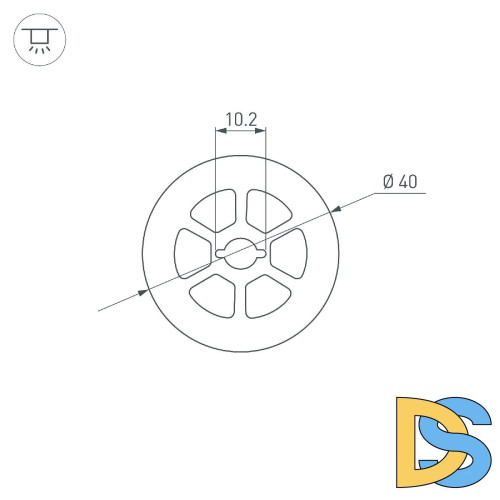 Силиконовый профиль Arlight WPH-FLEX-D40-360deg-S10-5m WHITE 045869
