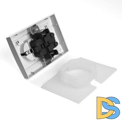 Розетка 2-местная с/з с крышкой Stekker Эрна PST16-9015-01 49139