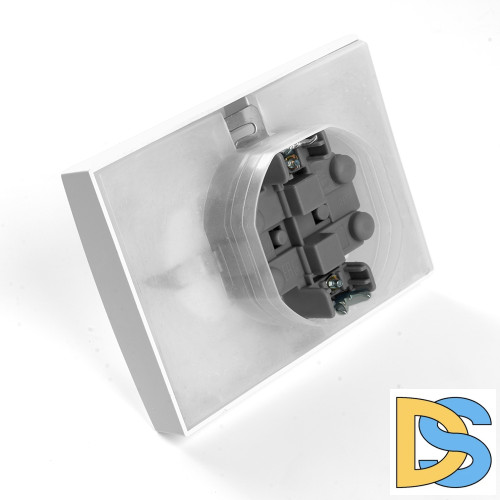 Розетка 2-местная с/з с крышкой Stekker Эрна PST16-9015-01 49139