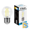 Лампа светодиодная филаментная Feron E27 7W 6400K прозрачная LB-52 38222