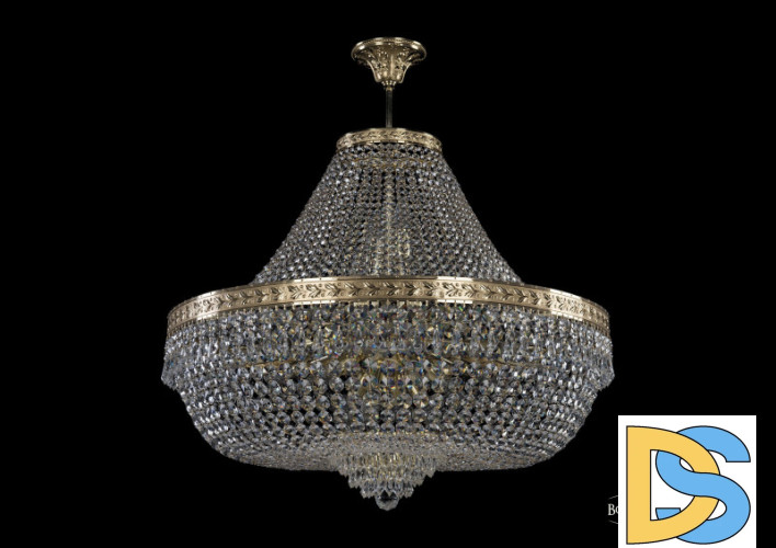 Люстра на штанге Bohemia Ivele Crystal 19271/H1/80IV G