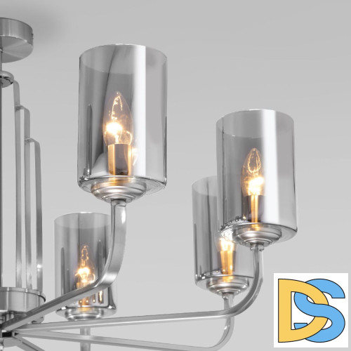 Люстра на штанге Eurosvet Defi 60138/8 сатин-никель a060904