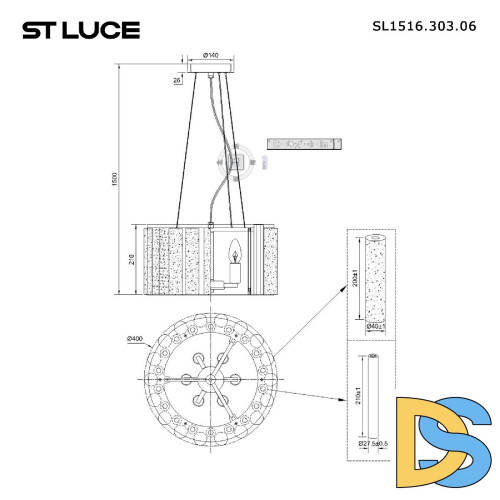 Подвесная люстра ST Luce DeLight Collection SL1516.303.06