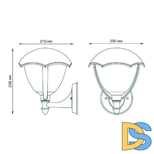 Уличный настенный светильник Gauss Aura GD027