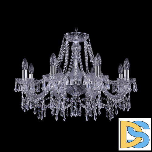 Подвесная люстра Bohemia Ivele Crystal 1403/8/240 Ni