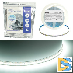 Светодиодная лента Feron LS617 12В 19Вт/м 6500К 5м IP20 48828