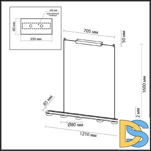 Подвесной светильник Odeon Light Turman 6631/64L