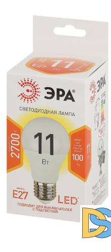 Лампа светодиодная Эра E27 11W 2700K LED A60-11W-827-E27 Б0030910