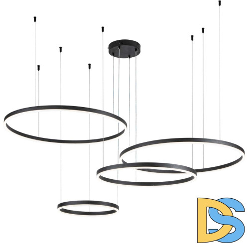 Подвесная люстра Indigo Galass 14001/4P Black V000034L