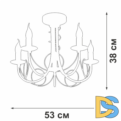 Потолочная люстра Vitaluce V3035-0/5PL
