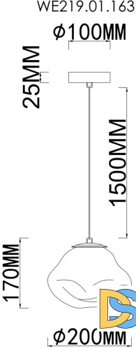 Подвесной светильник Wertmark Isola WE219.01.163