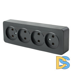Розетка 4-местная б/з Stekker София MST10-14-05 49504