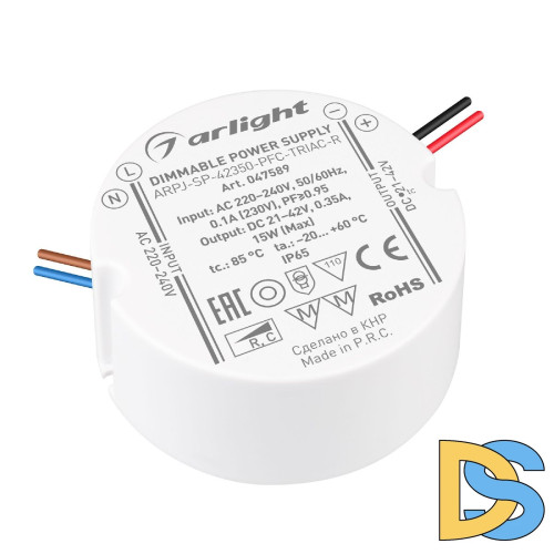 Блок питания Arlight ARPJ-SP-42350-PFC-TRIAC-R (15W, 21-42V, 350mA) 047589