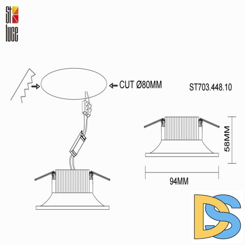 Встраиваемый светильник ST Luce ST703 ST703.448.10