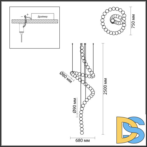 Подвесная люстра Odeon Light Crystal 5008/132L