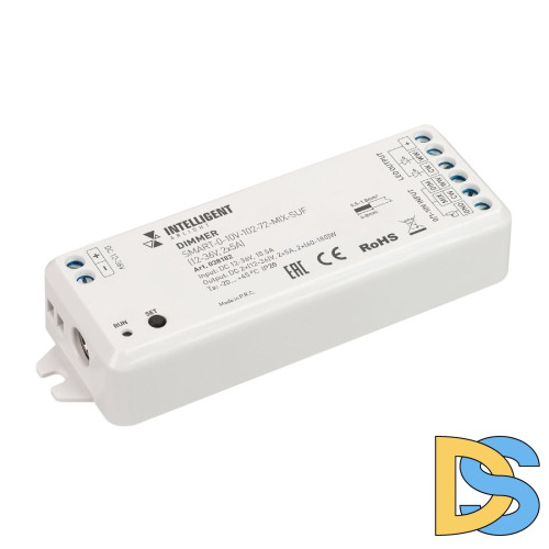 Диммер Arlight SMART-0-10V-102-72-MIX-SUF (12-36V, 2x5A) 038182