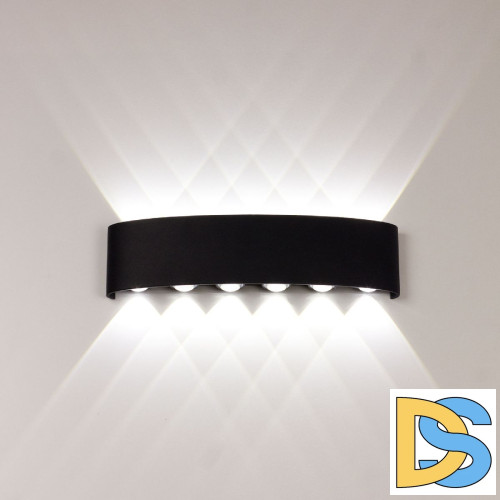 Уличный настенный светильник AM Group AM307-12X1W BK 4000K