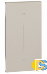 Лицевая панель для выключателей рольставень (горизонтальное размещение) 2 модуля.Песочный. Btichino Living Now